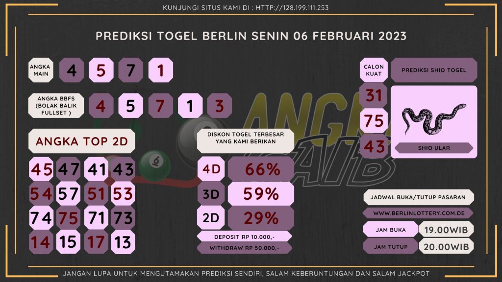 Bocoran Angka Berlin Hari Ini