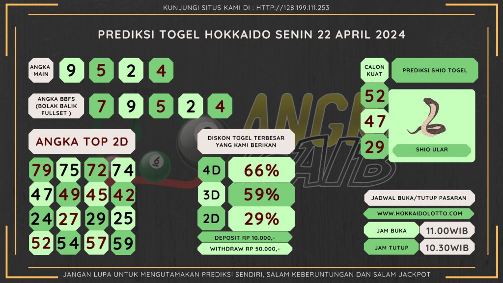 data hokkaido 2024, prediksi hokkaido hari